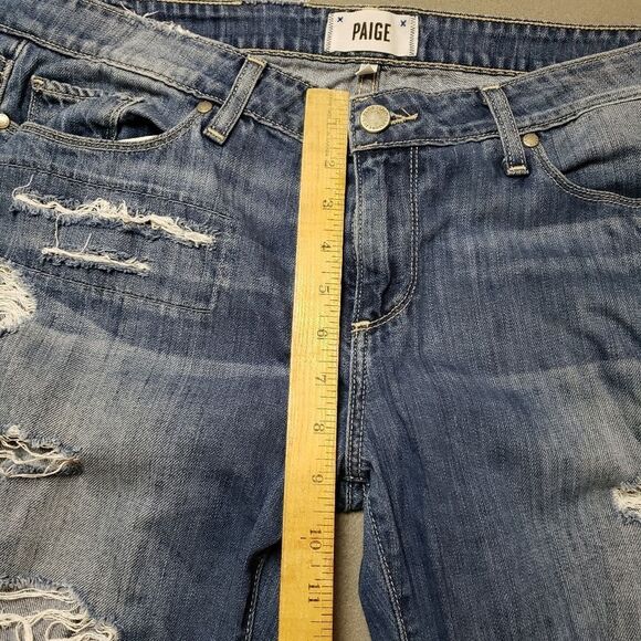 Paige Sz 32 JAMES CROP Willa JEANS super distressed / destroyed - Picture 13 of 16